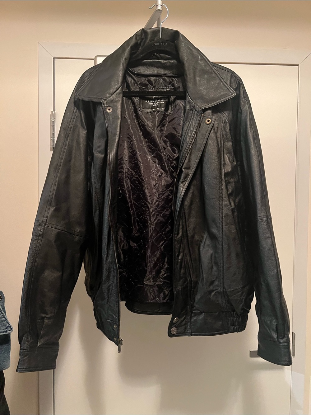 Vintage Black unisex Leather Jacket
